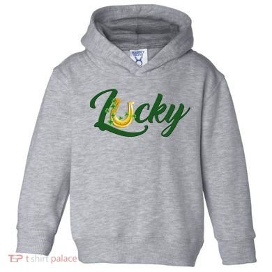 Horseshoe Lucky St Patrick's Day Toddler Hoodie