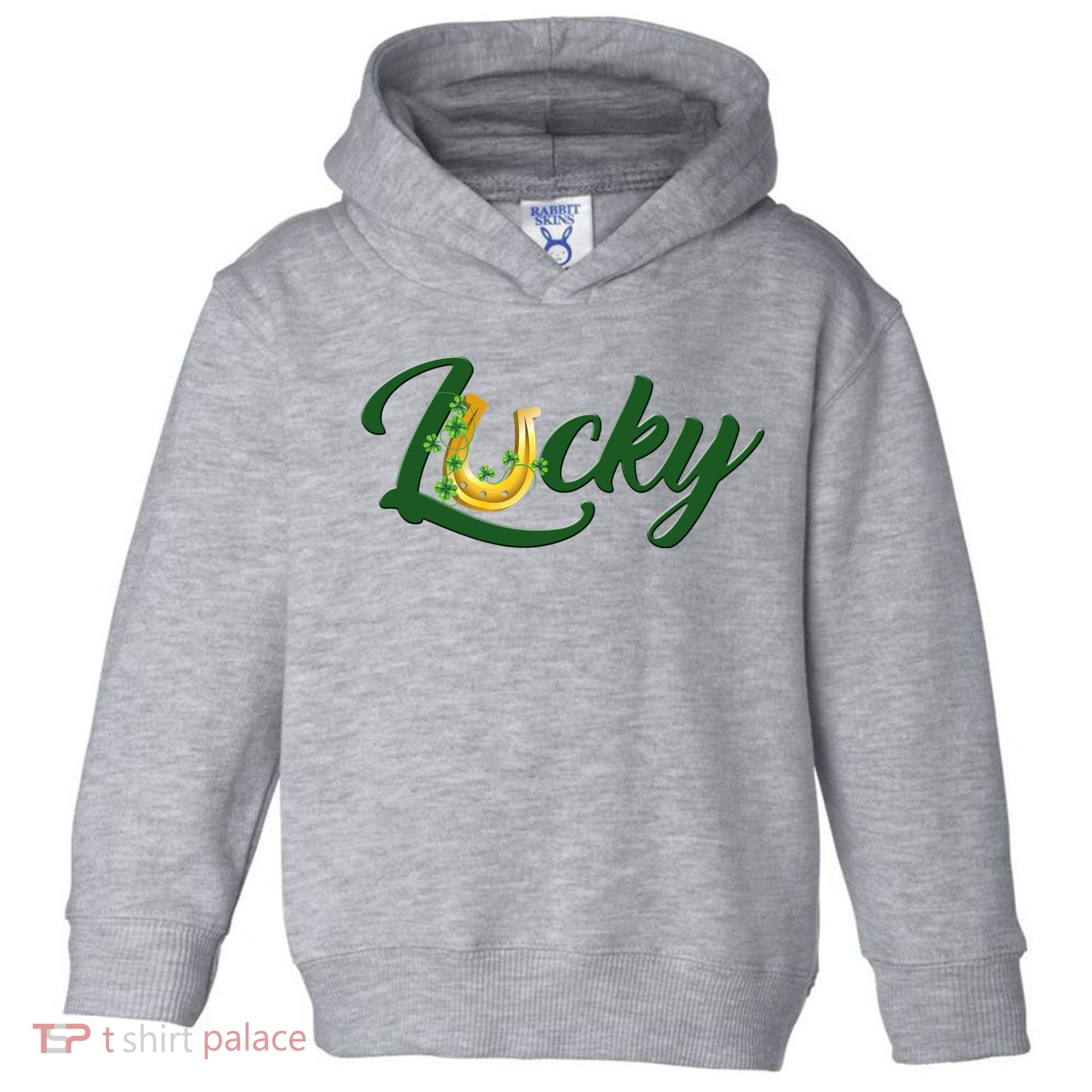 Horseshoe Lucky St Patrick's Day Toddler Hoodie