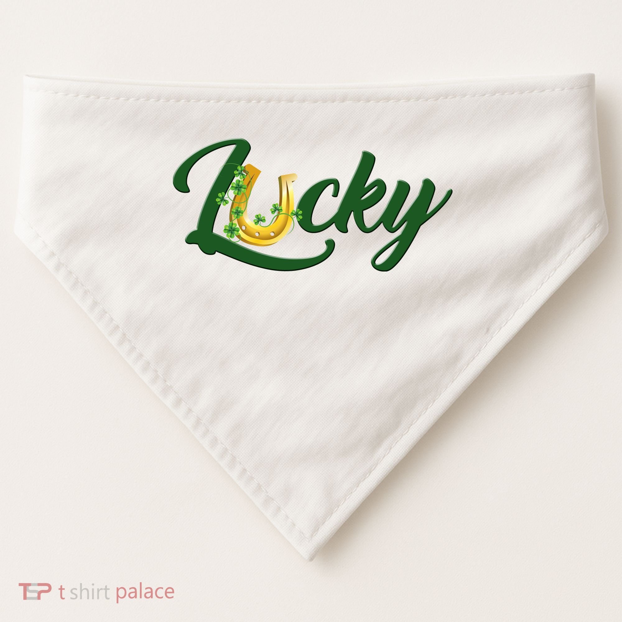 Horseshoe Lucky St Patrick's Day USA-Made Doggie Bandana