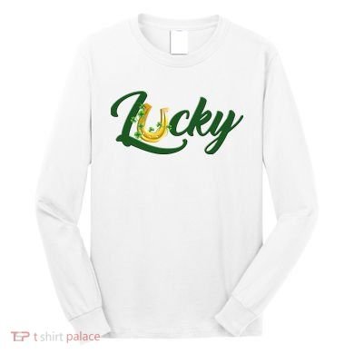 Horseshoe Lucky St Patrick's Day Long Sleeve Shirt