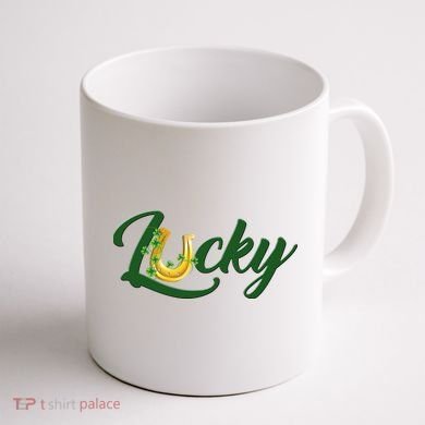 Horseshoe Lucky St Patrick's Day Coffee Mug back