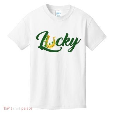 Horseshoe Lucky St Patrick's Day Kids T-Shirt