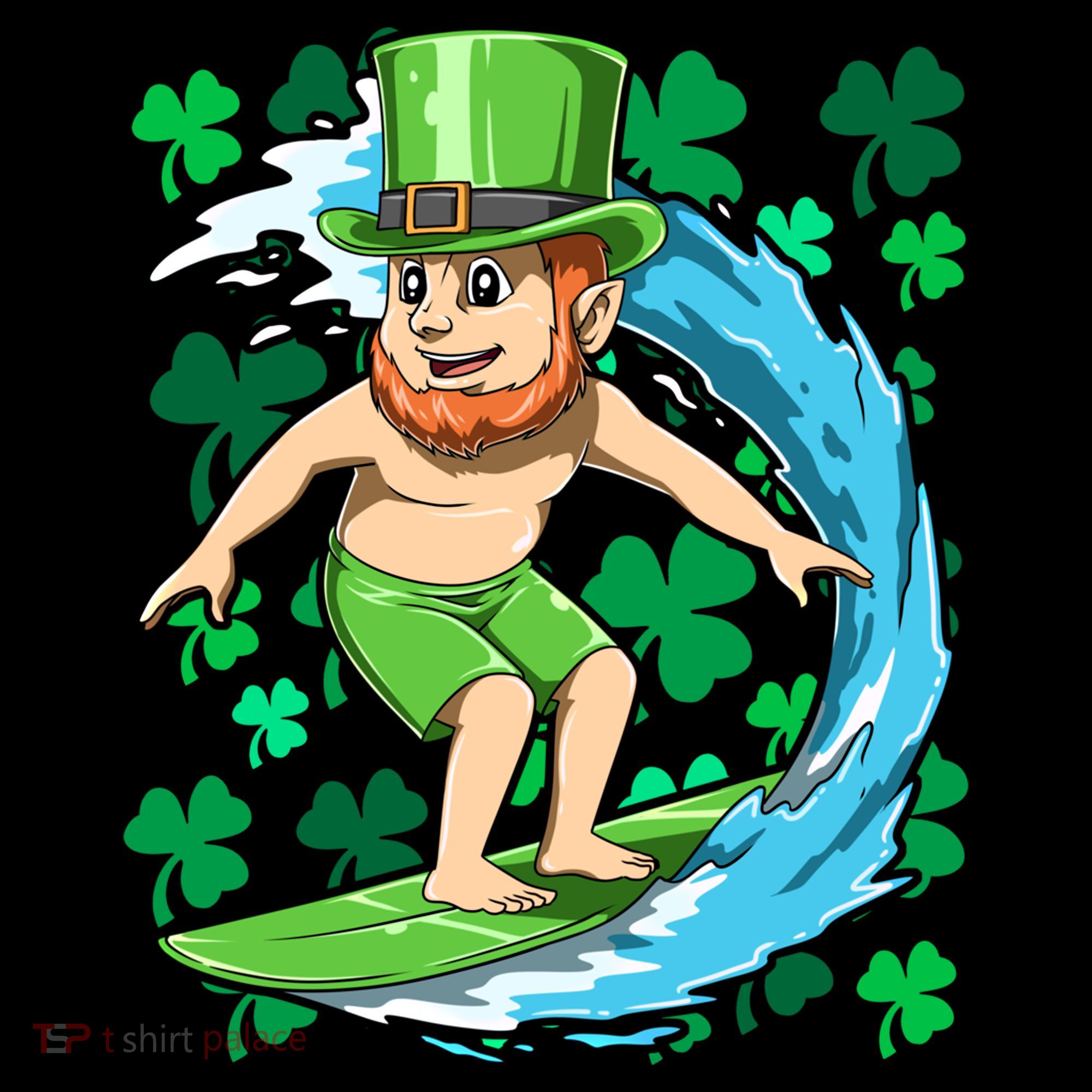 Hawaiian Leprechaun Surfing Irish St Patrick's Day Surfers Gift Coffee Mug