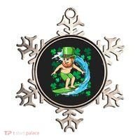 Hawaiian Leprechaun Surfing Irish St Patrick's Day Surfers Gift Ornament thumb 0