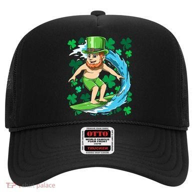 Hawaiian Leprechaun Surfing Irish St Patrick's Day Surfers Gift Hat