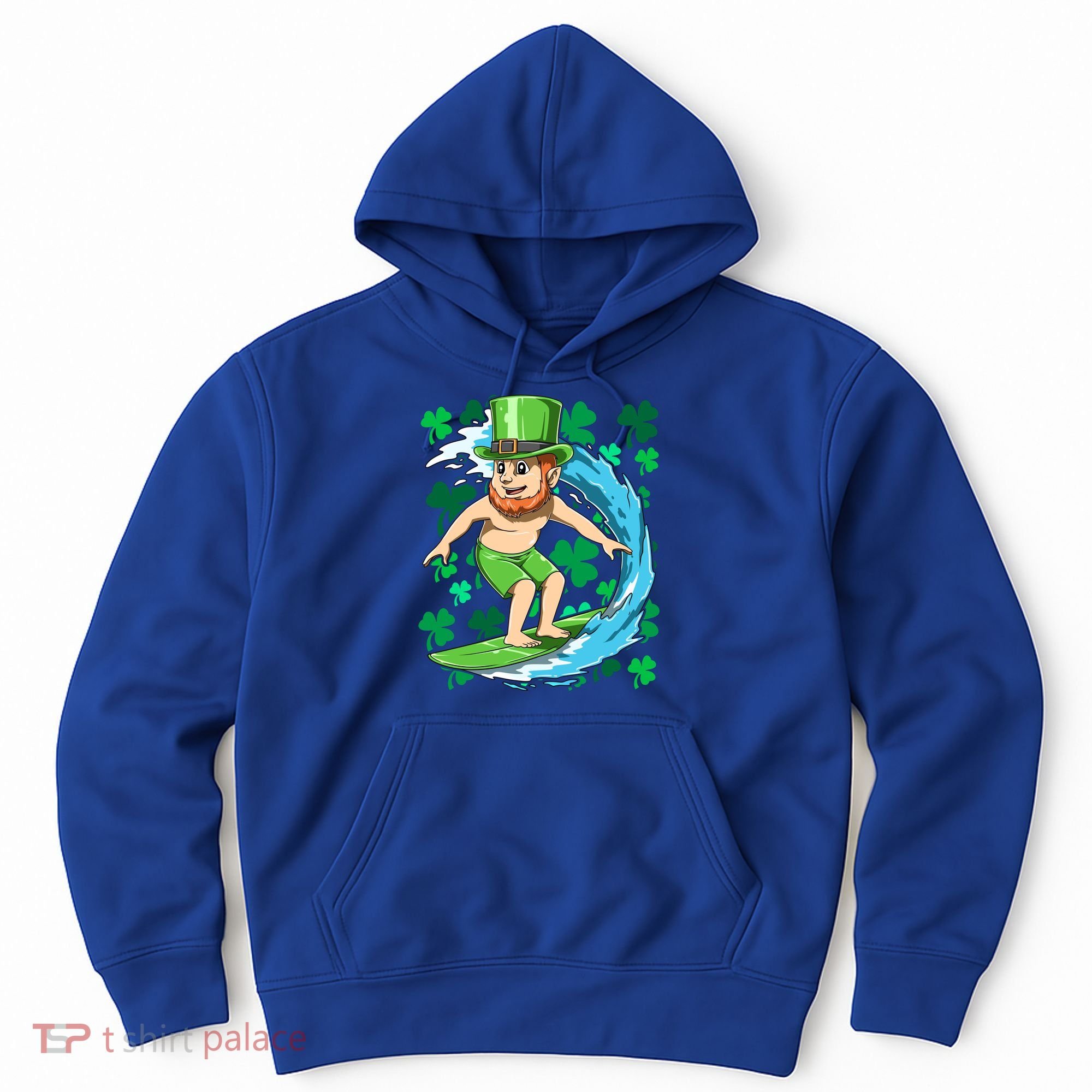 Hawaiian Leprechaun Surfing Irish St Patrick's Day Surfers Gift Hoodie