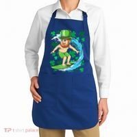Hawaiian Leprechaun Surfing Irish St Patrick's Day Surfers Gift Apron thumb 2