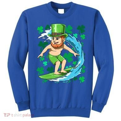 Hawaiian Leprechaun Surfing Irish St Patrick's Day Surfers Gift Sweatshirt