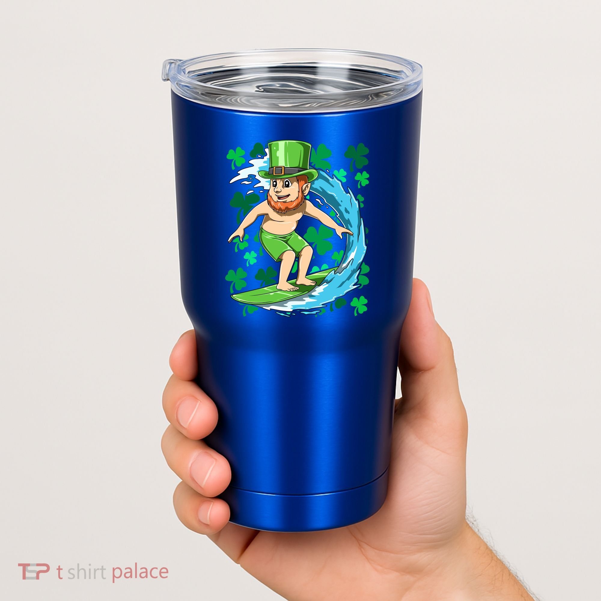 Hawaiian Leprechaun Surfing Irish St Patrick's Day Surfers Gift Tumbler