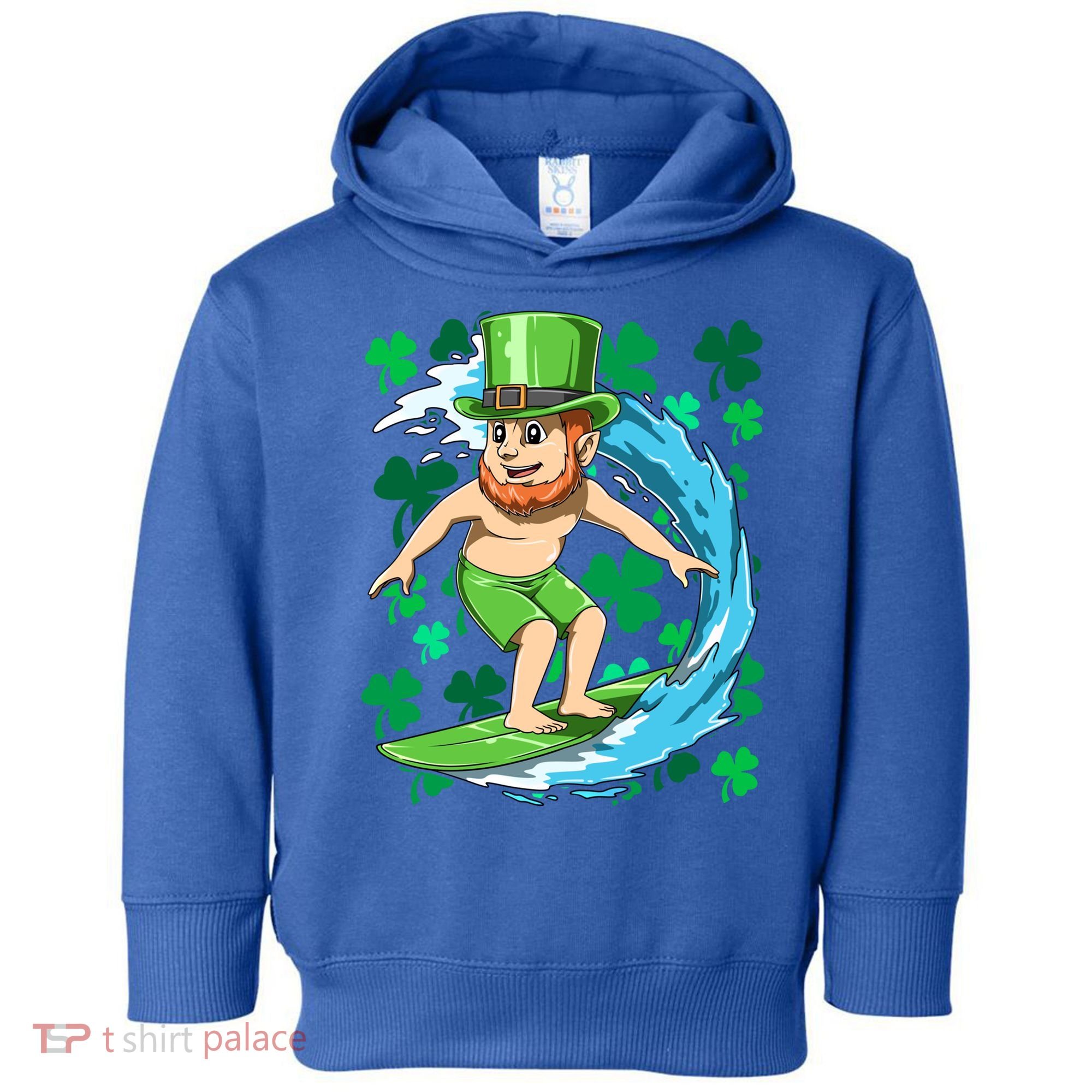 Hawaiian Leprechaun Surfing Irish St Patrick's Day Surfers Gift Toddler Hoodie