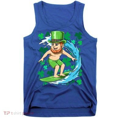 Hawaiian Leprechaun Surfing Irish St Patrick's Day Surfers Gift Tank Top