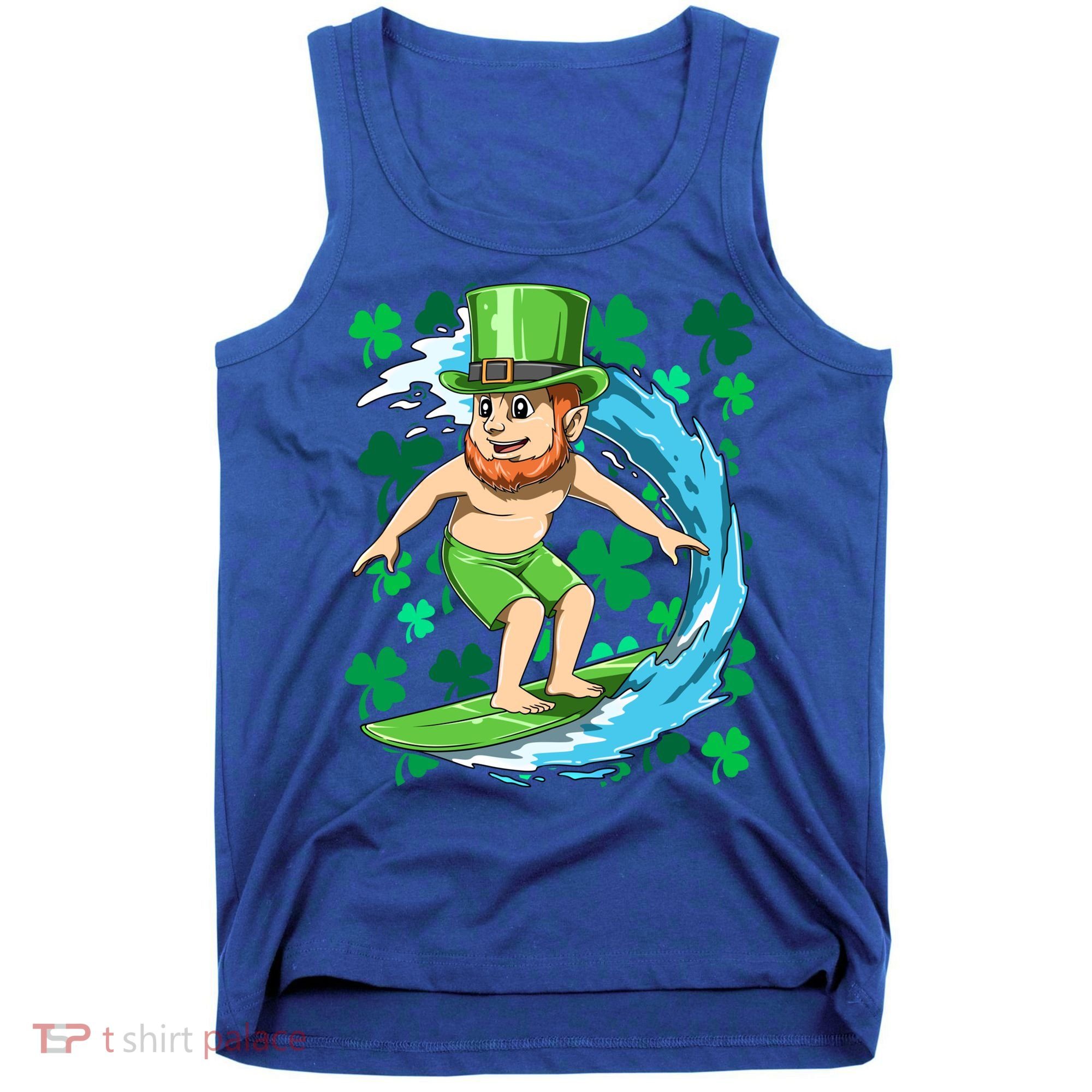 Hawaiian Leprechaun Surfing Irish St Patrick's Day Surfers Gift Tank Top