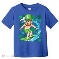 Hawaiian Leprechaun Surfing Irish St Patrick's Day Surfers Gift Toddler T-Shirt thumb 0