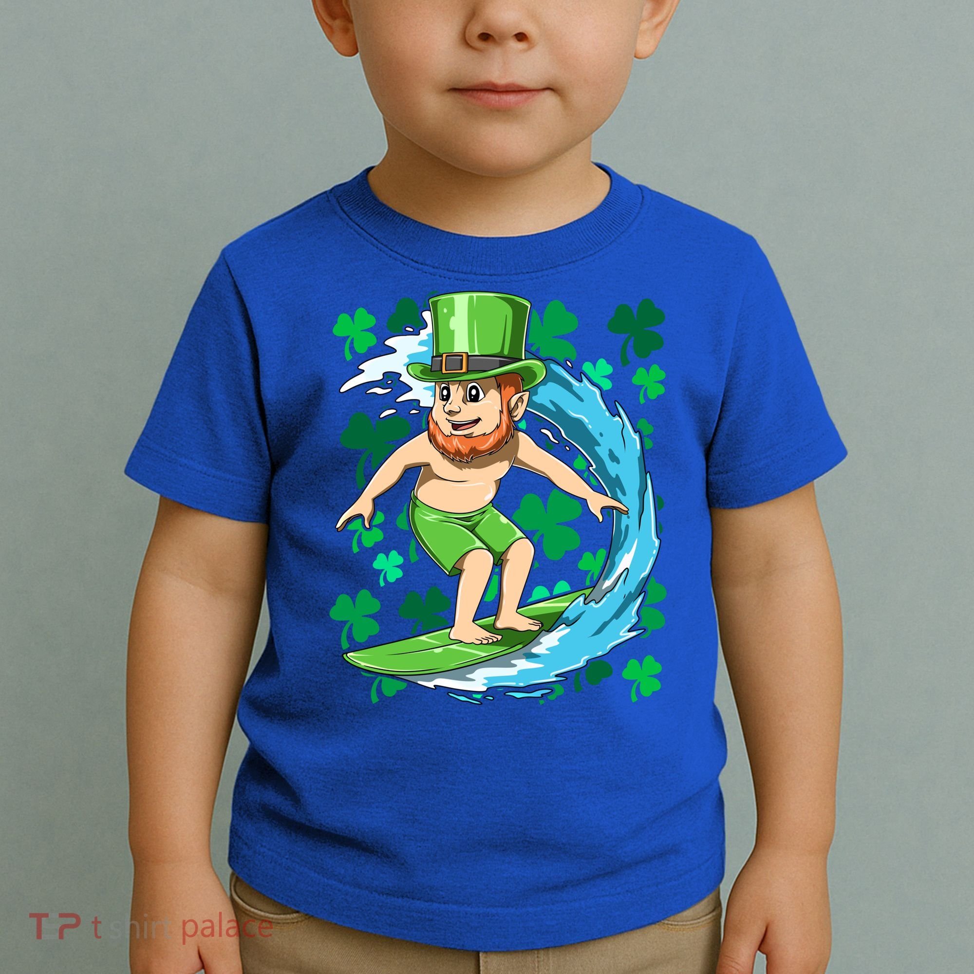 Hawaiian Leprechaun Surfing Irish St Patrick's Day Surfers Gift Toddler T-Shirt