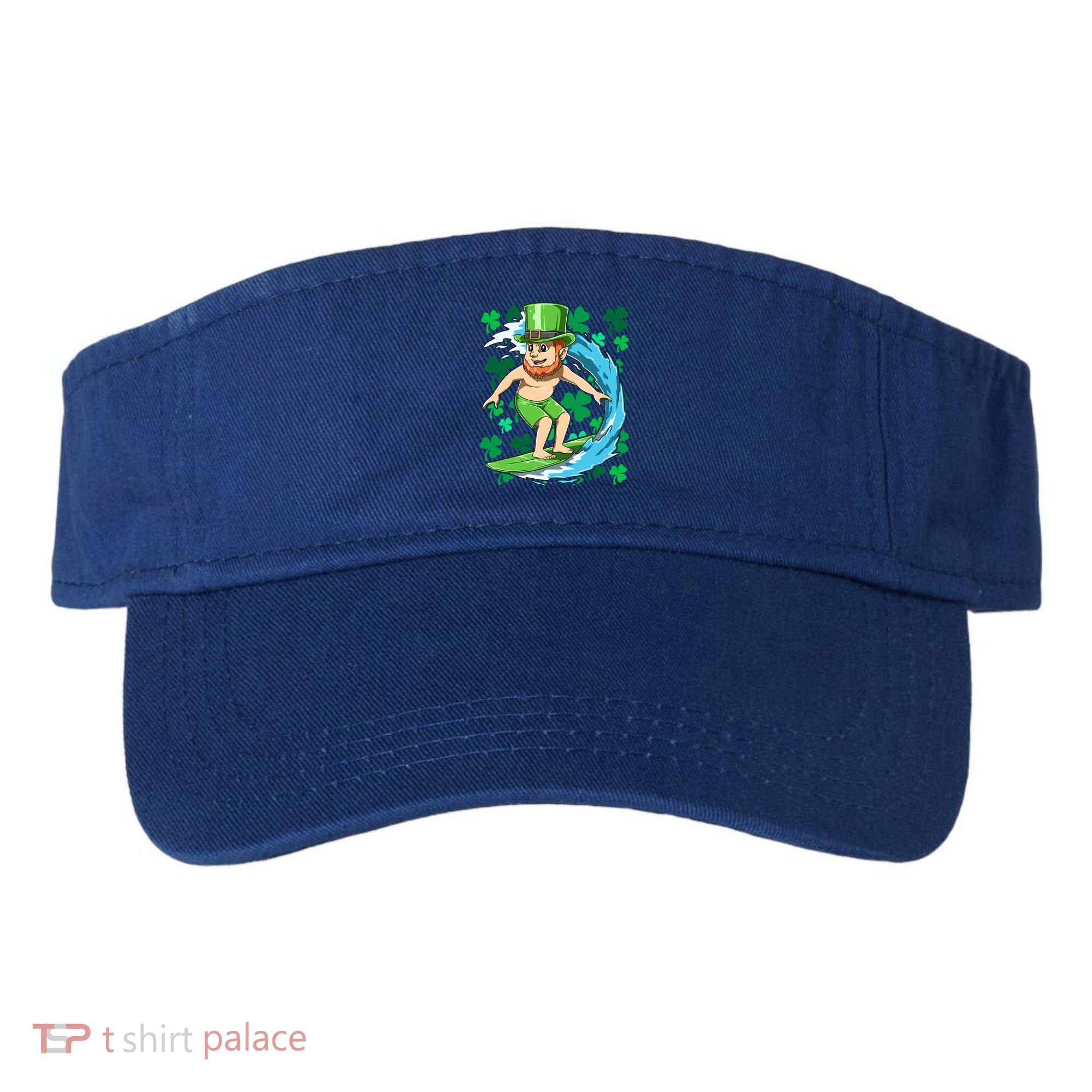 Hawaiian Leprechaun Surfing Irish St Patrick's Day Surfers Gift Visor