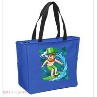 Hawaiian Leprechaun Surfing Irish St Patrick's Day Surfers Gift Tote Bag thumb 2