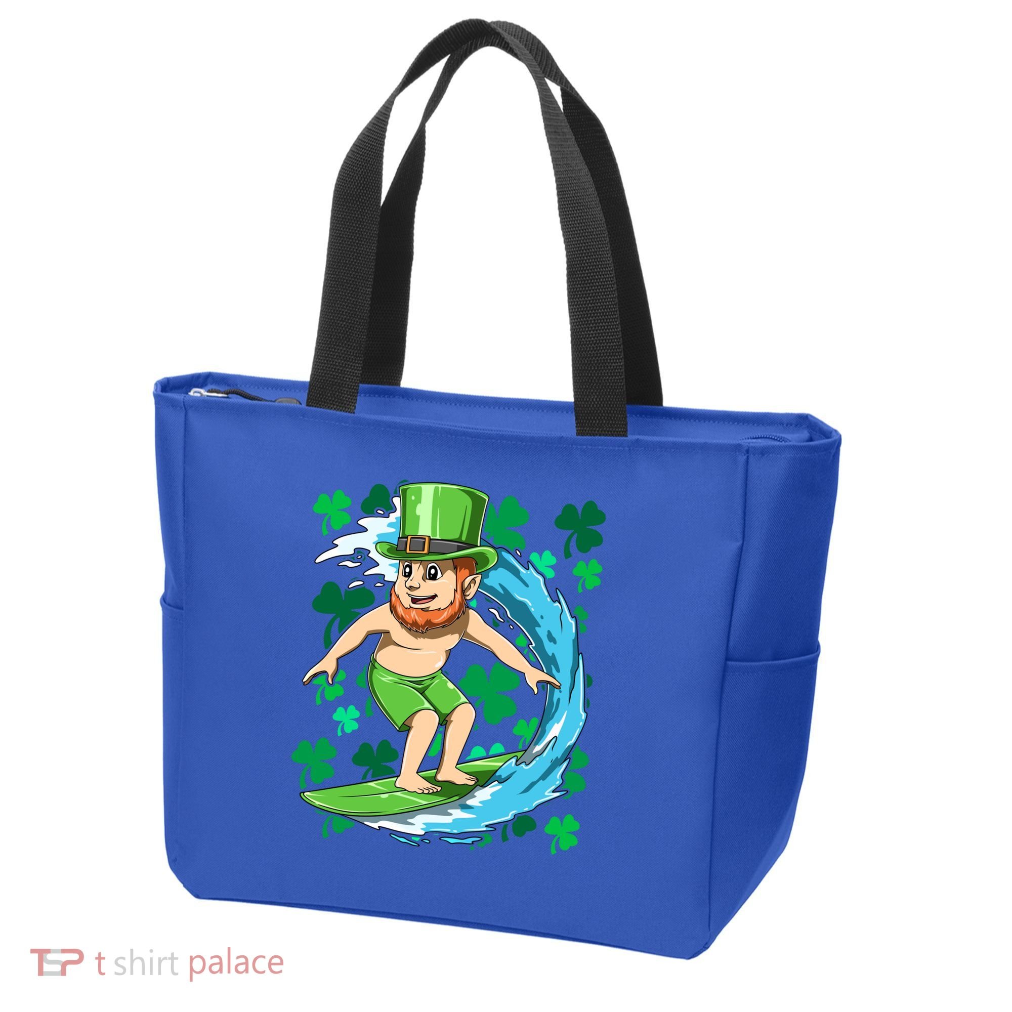 Hawaiian Leprechaun Surfing Irish St Patrick's Day Surfers Gift Tote Bag