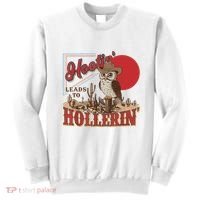 Hootin Leads To Hollerin Owl Cowboy Western Owl Cowboy Sweatshirt thumb 0