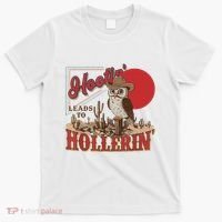 Hootin Leads To Hollerin Owl Cowboy Western Owl Cowboy T-Shirt thumb 0