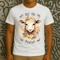 He Left The 99 To Rescue Me Jesus Saves Never Abandon You T-Shirt thumb 3