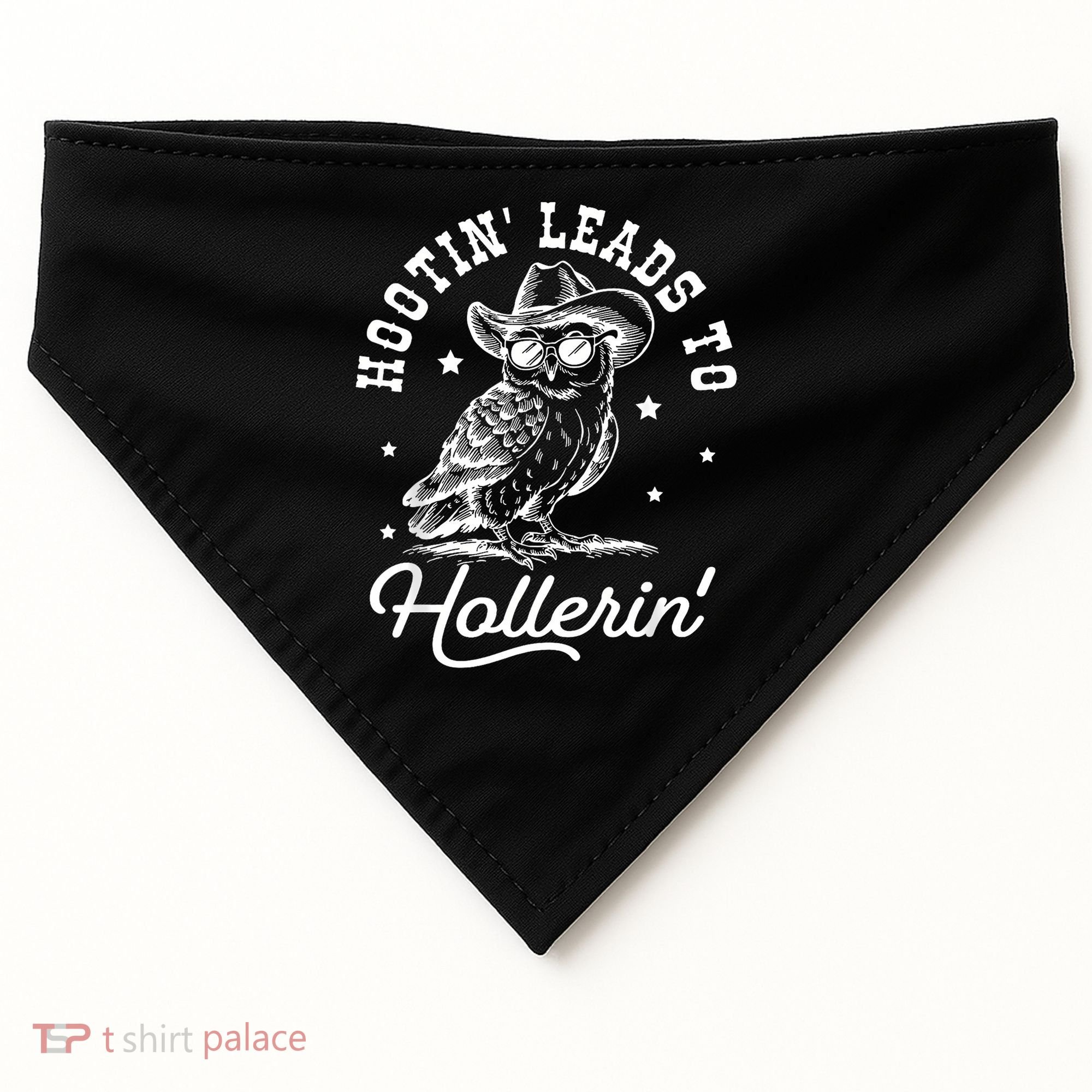 Hootin Leads To Hollerin USA-Made Doggie Bandana