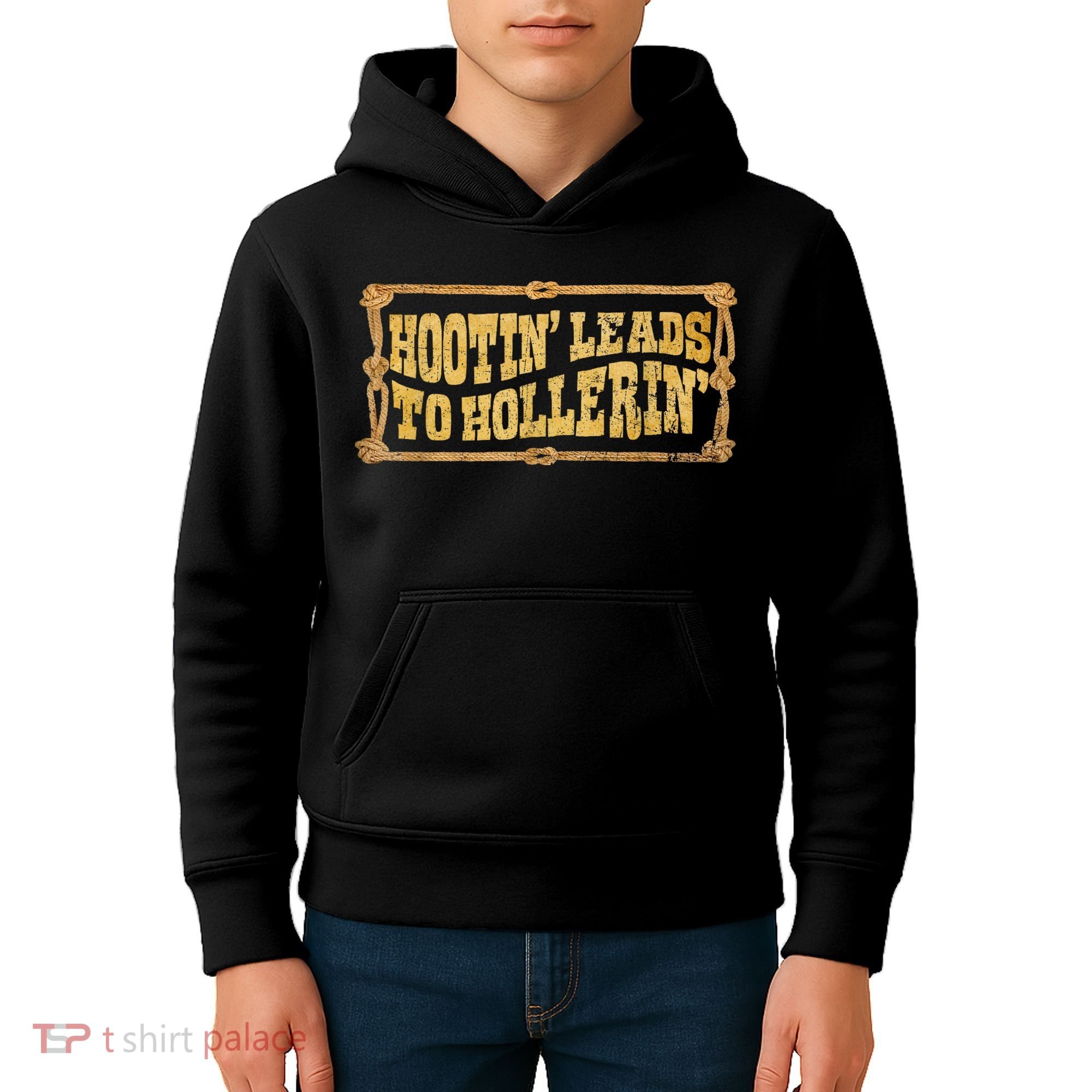Hootin Leads To Hollerin Groovy Kids Hoodie