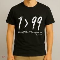He Left The 99 To Rescue Me Luke Christian Grace T-Shirt thumb 3