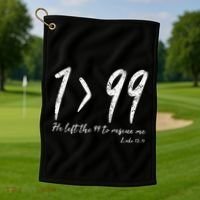 He Left The 99 To Rescue Me Luke Christian Grace Golf Towel thumb 1