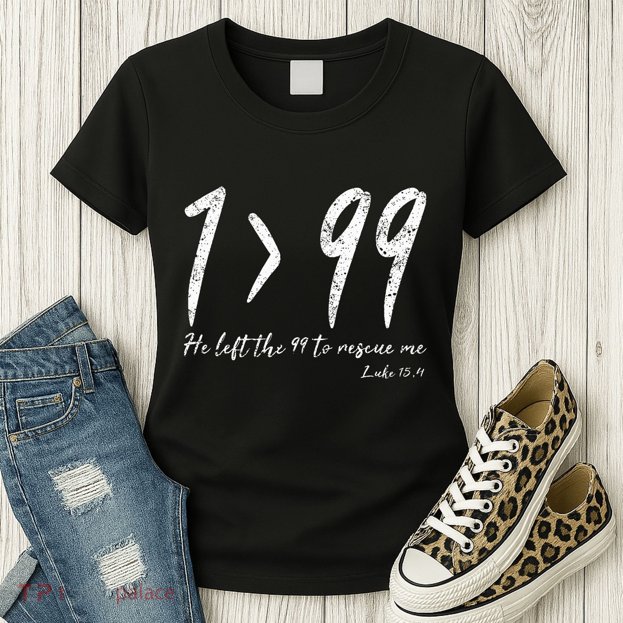 He Left The 99 To Rescue Me Luke Christian Grace Women's T-Shirt