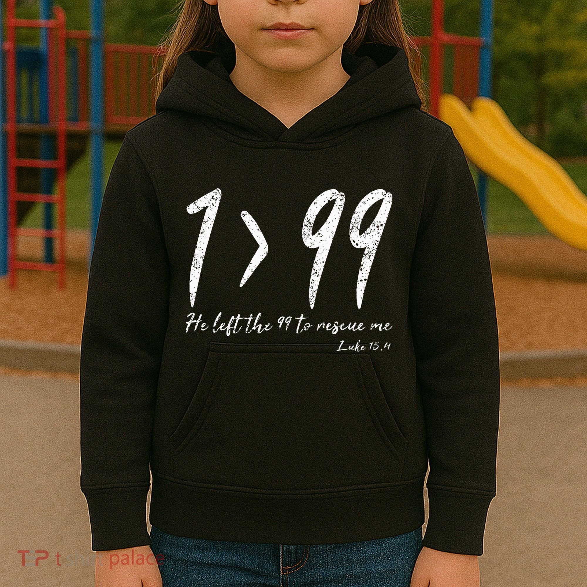He Left The 99 To Rescue Me Luke Christian Grace Kids Hoodie