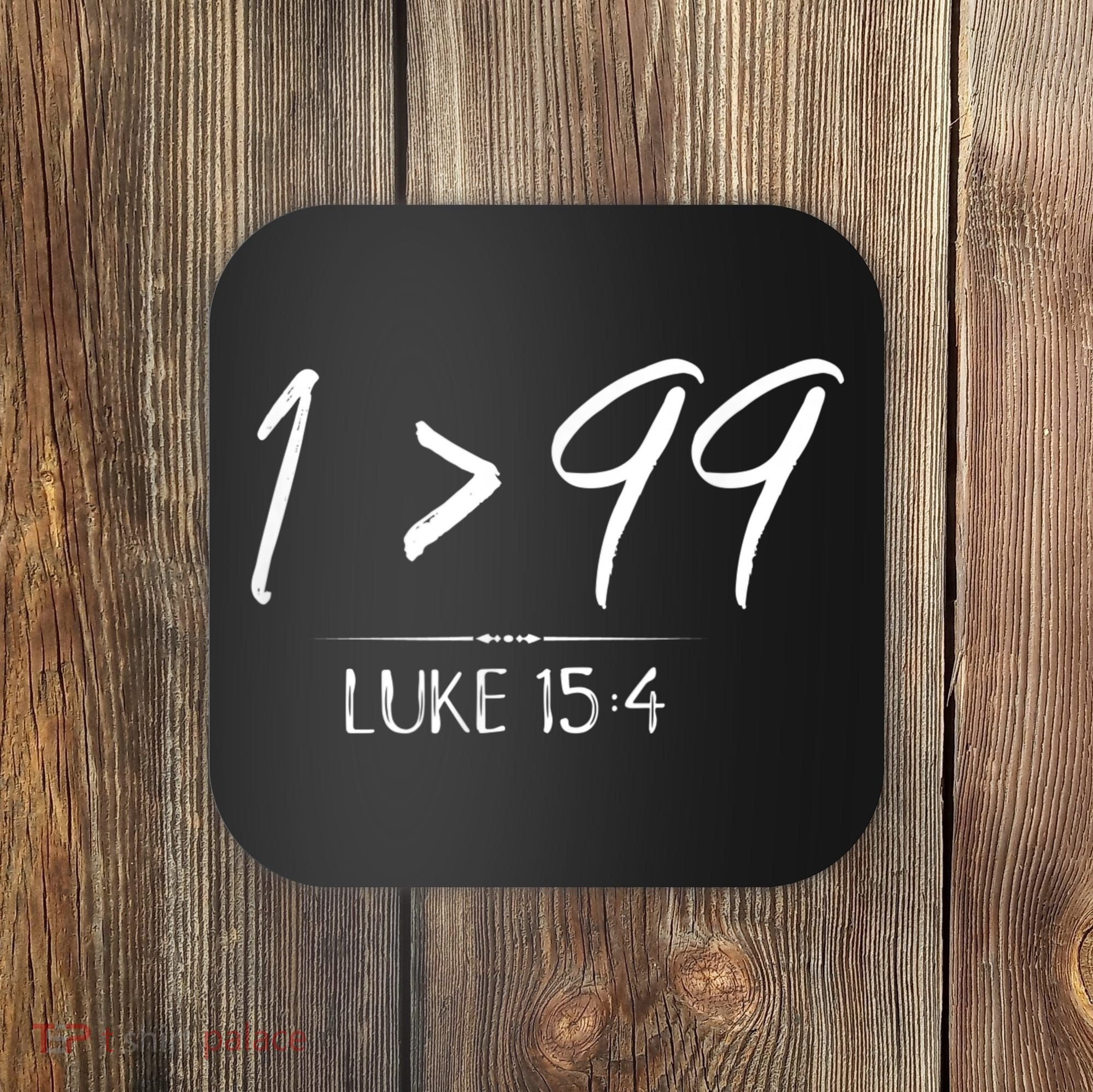 He Left The 99 To Rescue Me Christian Luke Sheep Gift Coaster