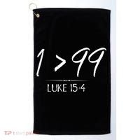 He Left The 99 To Rescue Me Christian Luke Sheep Gift Golf Towel thumb 0
