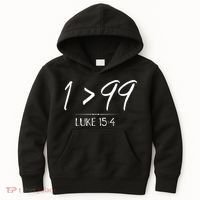 He Left The 99 To Rescue Me Christian Luke Sheep Gift Kids Hoodie thumb 0