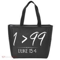 He Left The 99 To Rescue Me Christian Luke Sheep Gift Tote Bag thumb 0