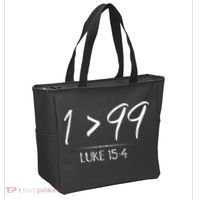He Left The 99 To Rescue Me Christian Luke Sheep Gift Tote Bag thumb 2