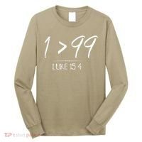 He Left The 99 To Rescue Me Christian Luke Sheep Gift Long Sleeve Shirt thumb 0