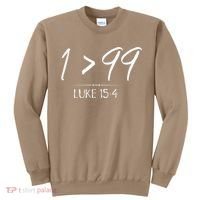 He Left The 99 To Rescue Me Christian Luke Sheep Gift Sweatshirt thumb 0