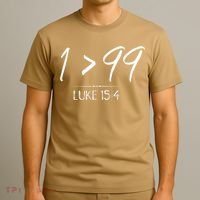 He Left The 99 To Rescue Me Christian Luke Sheep Gift T-Shirt thumb 3