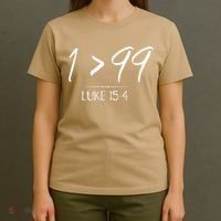 He Left The 99 To Rescue Me Christian Luke Sheep Gift T-Shirt thumb 4