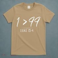He Left The 99 To Rescue Me Christian Luke Sheep Gift T-Shirt thumb 5