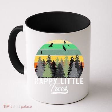 Happy Little Tree Bob Style Vintage Forests Earth Day Gift Coffee Mug