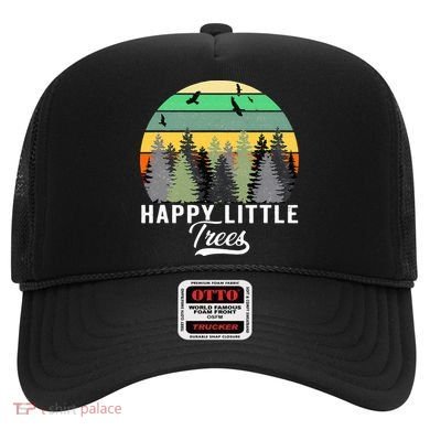 Happy Little Tree Bob Style Vintage Forests Earth Day Gift Hat