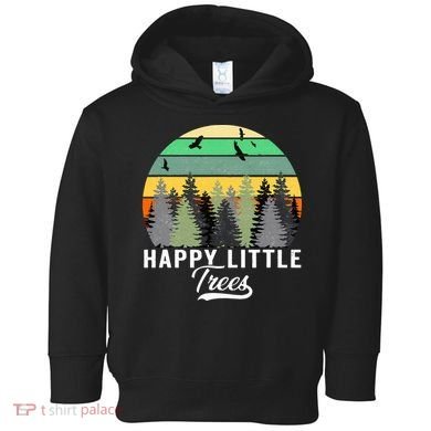 Happy Little Tree Bob Style Vintage Forests Earth Day Gift Toddler Hoodie