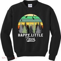 Happy Little Tree Bob Style Vintage Forests Earth Day Gift Kids Sweatshirt thumb 0
