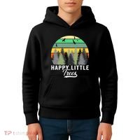 Happy Little Tree Bob Style Vintage Forests Earth Day Gift Kids Hoodie thumb 4