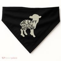 He Left The 99 To Rescue Me Religious Christian USA-Made Doggie Bandana thumb 0