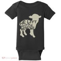 He Left The 99 To Rescue Me Religious Christian Baby Bodysuit thumb 0