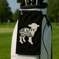 He Left The 99 To Rescue Me Religious Christian Golf Towel thumb 2