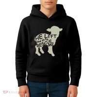 He Left The 99 To Rescue Me Religious Christian Kids Hoodie thumb 4