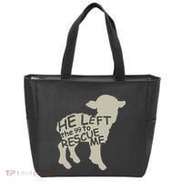He Left The 99 To Rescue Me Religious Christian Tote Bag thumb 0